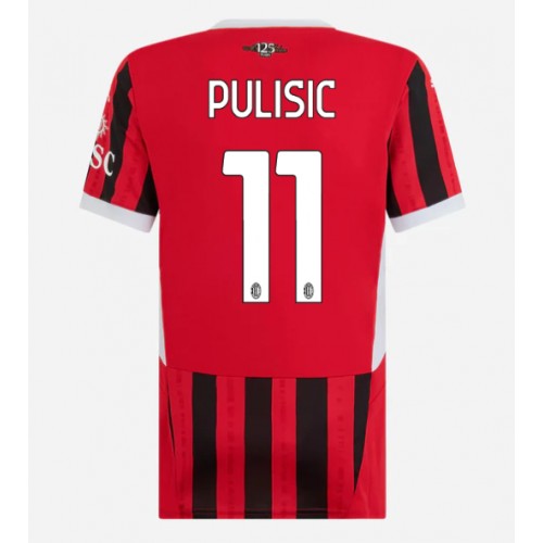 Fotballdrakt Dame AC Milan Christian Pulisic #11 Hjemmedrakt 2024-25 Kortermet